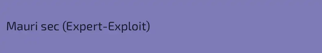 Mauri sec (Expert-Exploit)
